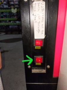 Showing laser switch on